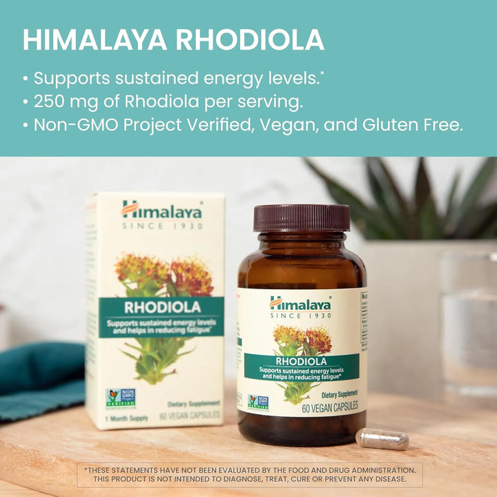 Cápsulas De Rhodiola Himalaya Para Energía Resistencia Estré - Imagen 3