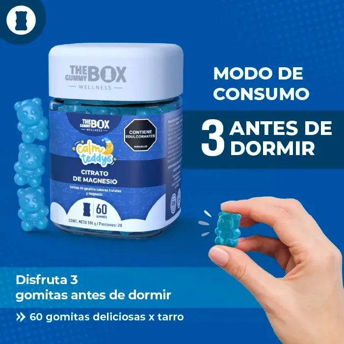The Gummy Box Calm Vibes Teddys Sueño Reparador Niños 180g Frutal Y Magnesio - Imagen 5