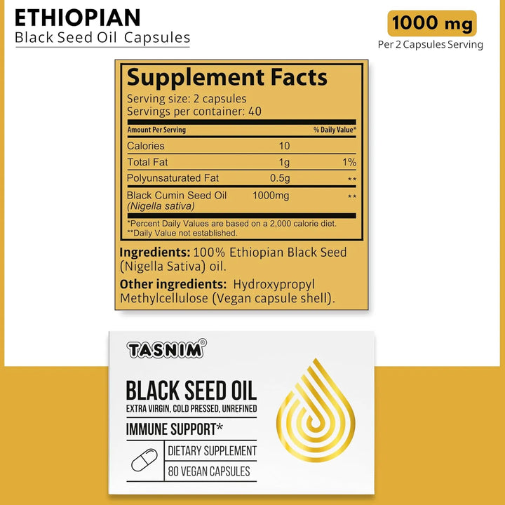 Cápsulas De Aceite De Semilla Negra 1000 Mg 60 Unidades Natu - Imagen 3