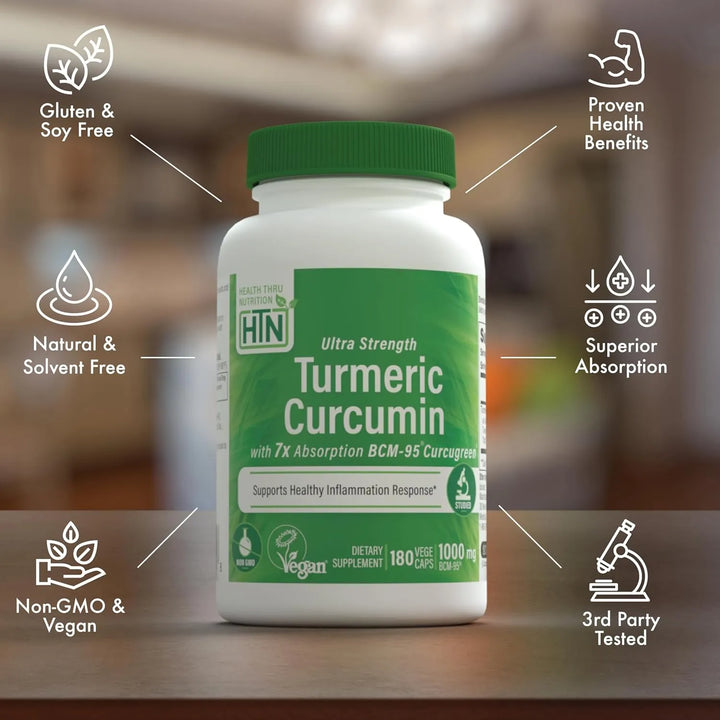 Complejo De Curcumina De Cúrcuma 1000 Mg Bcm-95 Curcugreen C - Imagen 4