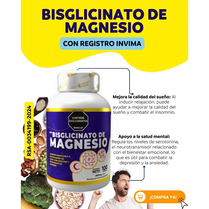 Bisglicinato De Magnesio Capsulas+ Multivitaminas Invima - Imagen 3