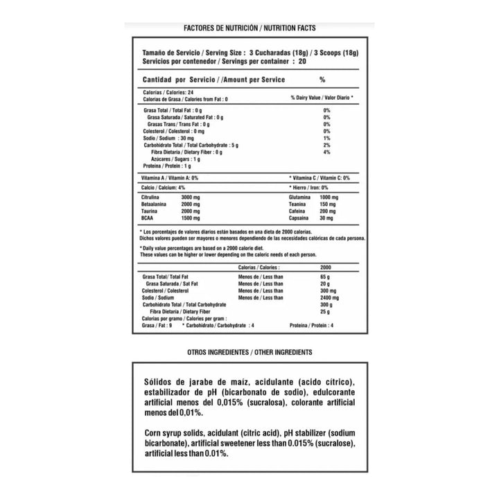 Preworkout Pump Nox Edge 540gr - Imagen 2