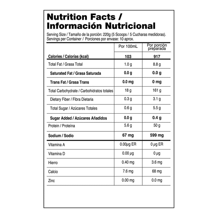 Proteina Titan Beef Mass (5lbs) Vitanas Similar Carnivor Mass - Imagen 3