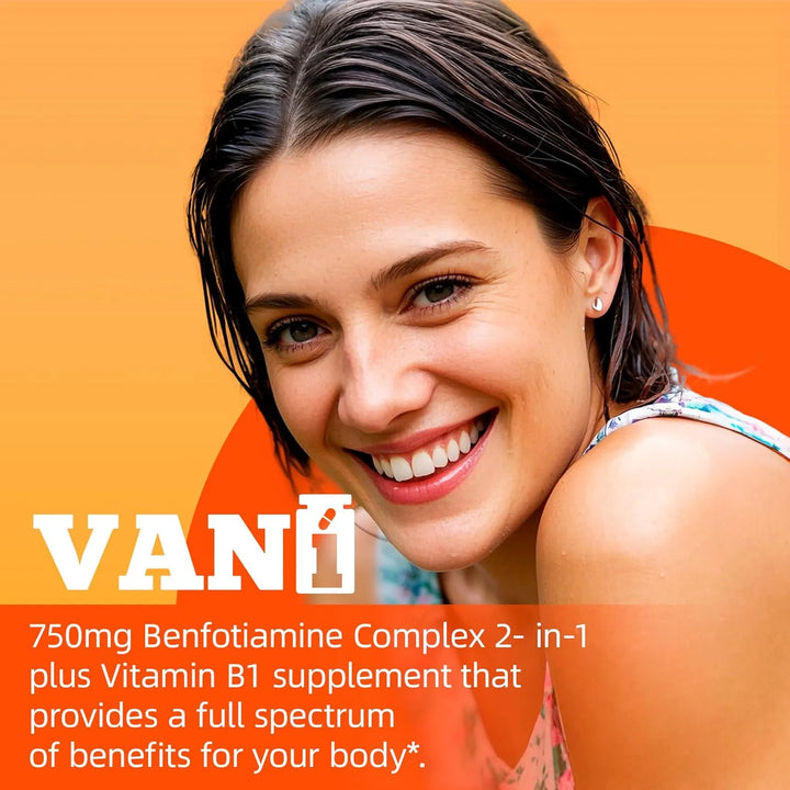 Benfotiamina 750 Mg Con Tiamina B1 Soluble En Agua Y Grasa E - Imagen 7