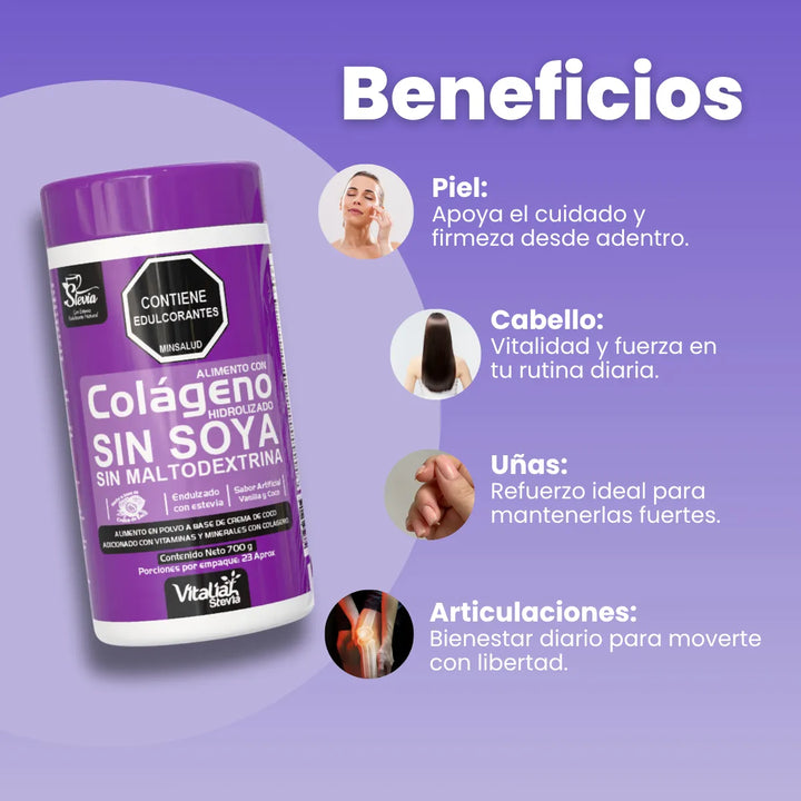 Colágeno Hidrolizado Vainilla 700g + Mentas Vitaliah - Imagen 5