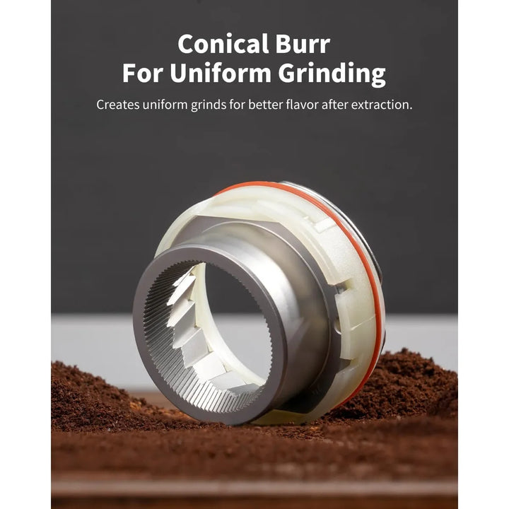 Molinillo De Café Profesional Con Rebabas Cónicas 48 Ajustes Negro - Imagen 2