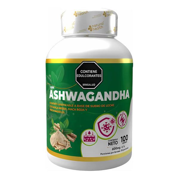 Ashwaganda Capsulas Invima Estrés Ansiedad Equilibra Cortisol Función Cognitiva Regula Azúcar Colesterol  Menopausia Aumenta Fuerza Masa Muscular - Imagen 1