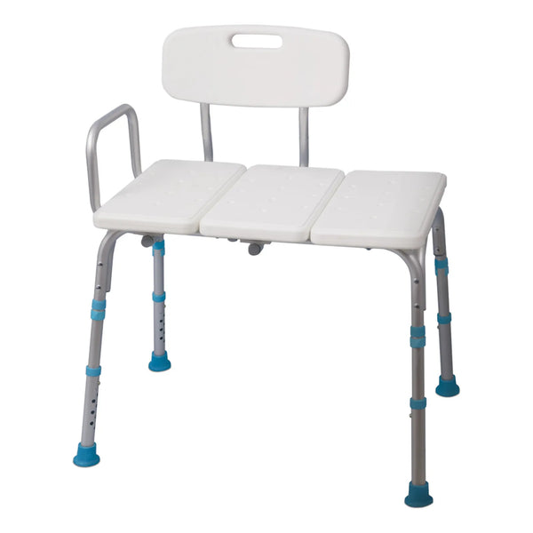 Banco Ajustable Para Ducha Y Bañera Con Respaldo Reversible Seguro Y Antideslizante