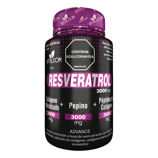 Resveratrol 3000 Mg. Puro, Antioxidante Anti Edad Ayuda Sistema Cardiovascular Sistema Inmune Mejora Piel Cabello Uñas - Imagen 1