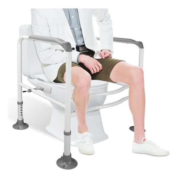 Rieles De Seguridad Inodoro Asas Ajustables Para Ancianos Discapacitados