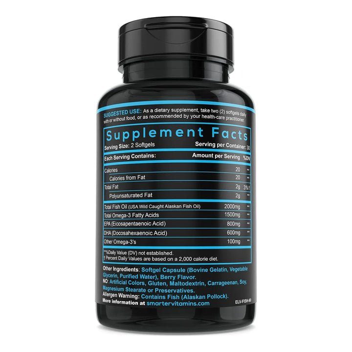 Aceite De Pescado Omega 3 Sabor Fresa 2000 Mg Dha Epa Triple - Imagen 6