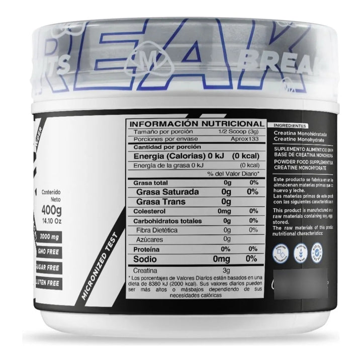 Creatina 400gr 133 Servicios Sin Sabor - Imagen 3
