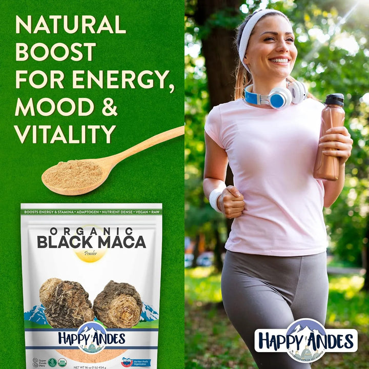 Polvo De Raíz De Maca Negra Orgánica Cruda Para Energía Fitn - Imagen 6