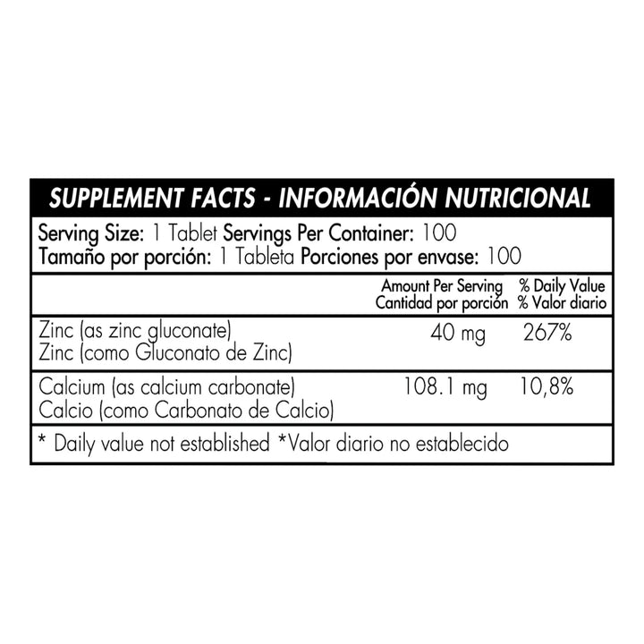 Chelated Zinc X100 Tabs Healthy - Imagen 2