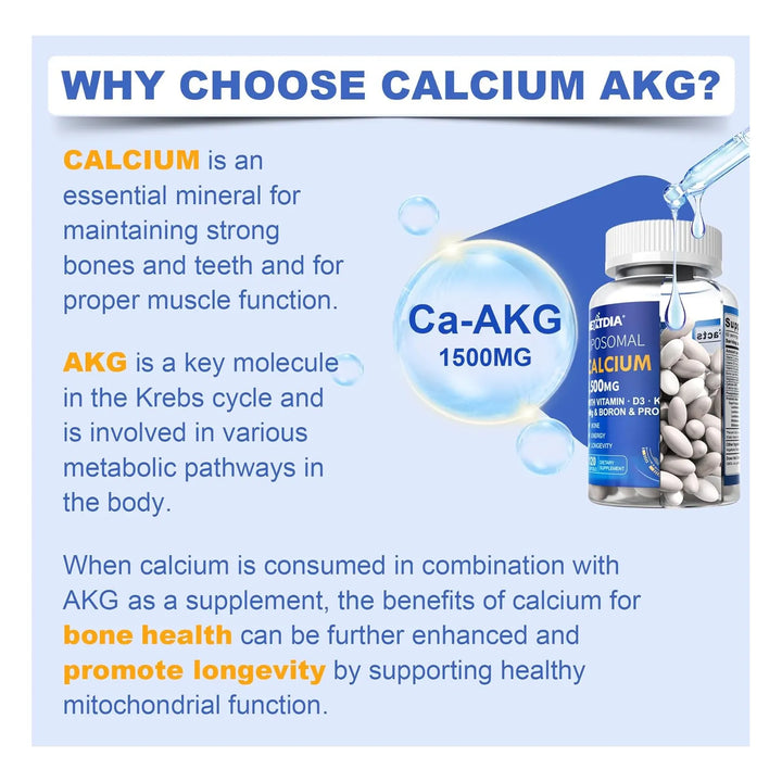 Calcio Liposomal 1500 Mg Con Cápsulas Blandas De Vitamina D3 - Imagen 3