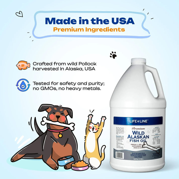 Aceite De Pescado Salvaje De Alaska 128 Onzas Para Perros Y - Imagen 6