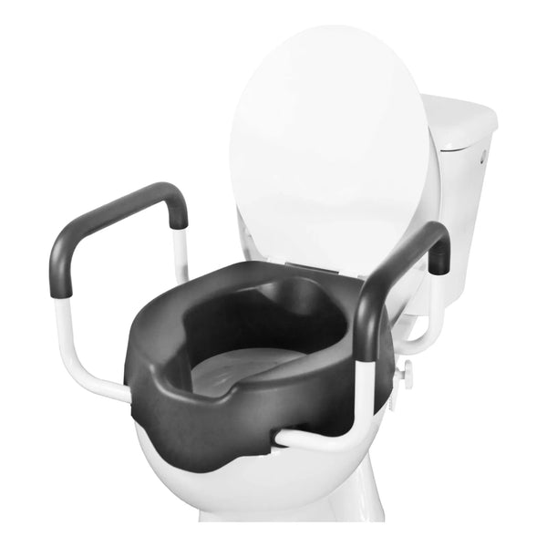 Asiento Inodoro Elevado Con Asas 10 Cm Soporte Ergonomico Para Adultos