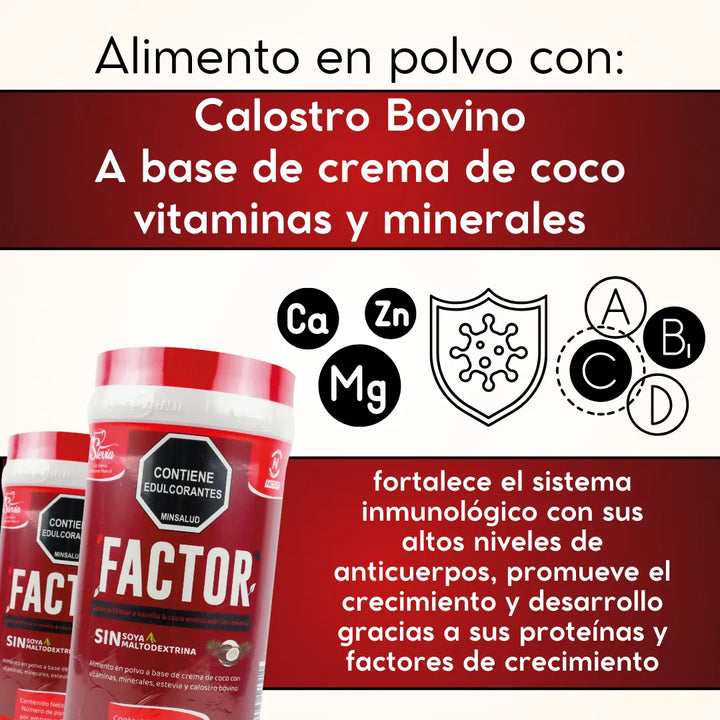 Factor Calostro Bovino Nutrition Factory 500g D - Imagen 3