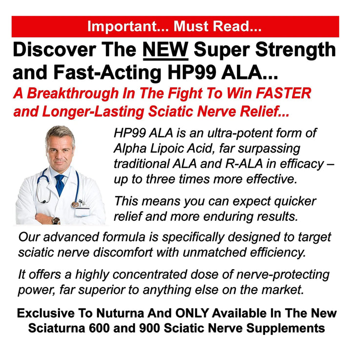 Apoyo Nervio Ciática 900 Mg Ácido Alfa Lipoico Hp-99 Fuerte - Imagen 2