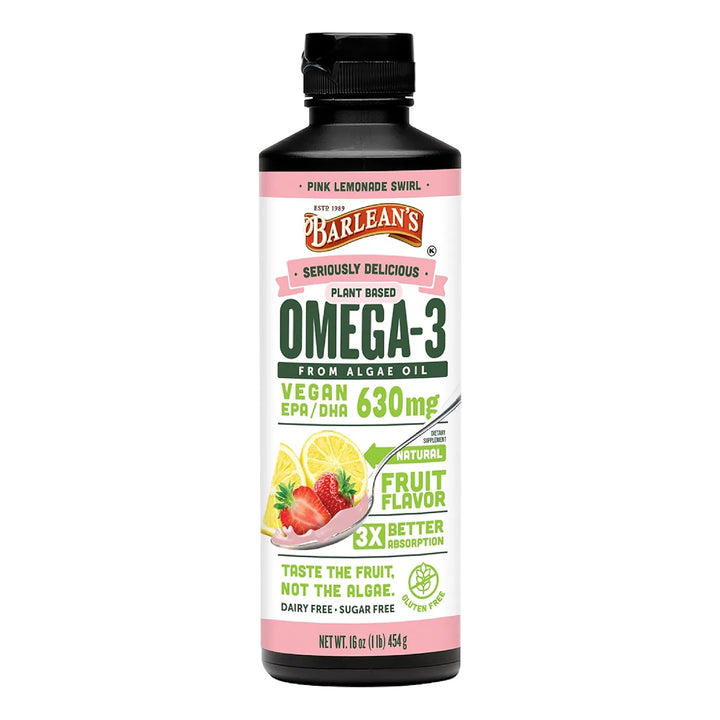 Omega 3 Vegano 630 Mg De Epa Dha Limonada Rosa 1 Lb - Imagen 1