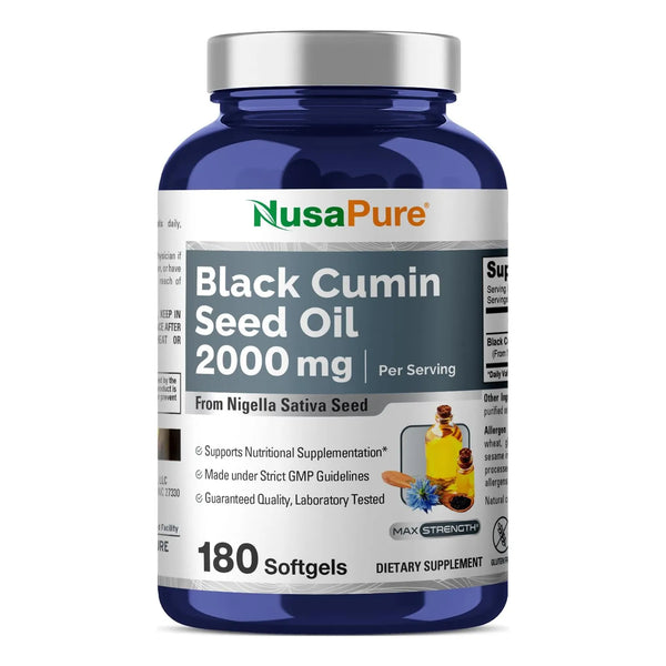 Aceite Semillas Negras 2000 Mg 180 Cápsulas Prensado En Frío - Imagen 1