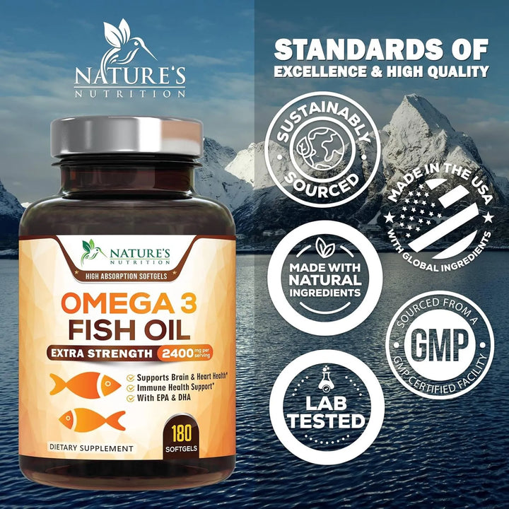 Aceite De Pescado Omega 3 2400 Mg En Cápsulas Blandas Para S - Imagen 4