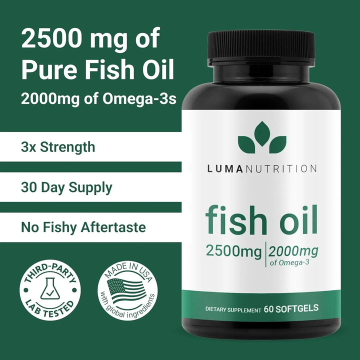 Aceite De Pescado Omega 3 2500mg Con 2000mg Epa Dha Salud Ce - Imagen 2