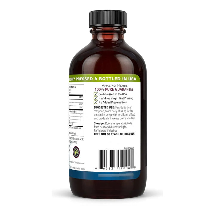Aceite De Semilla Negra Prensado En Frío 237 Mililitros Para - Imagen 2