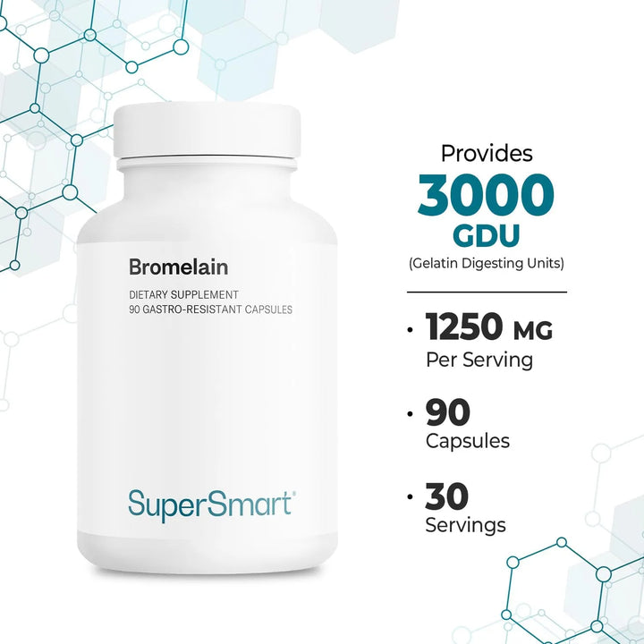 Bromelina 1500 Mg 3000 Gdu Enzimática Extracto De Piña 90 Cá - Imagen 5