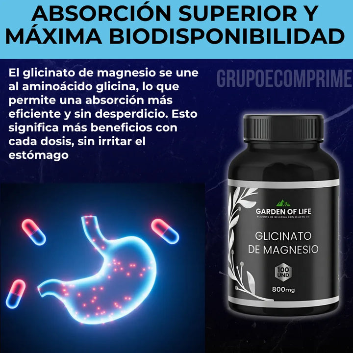 Glicinato De Magnesio Capsulas Alta Absorcion Original  Magnesium Glycinate Softgel Pure Natural - Imagen 6