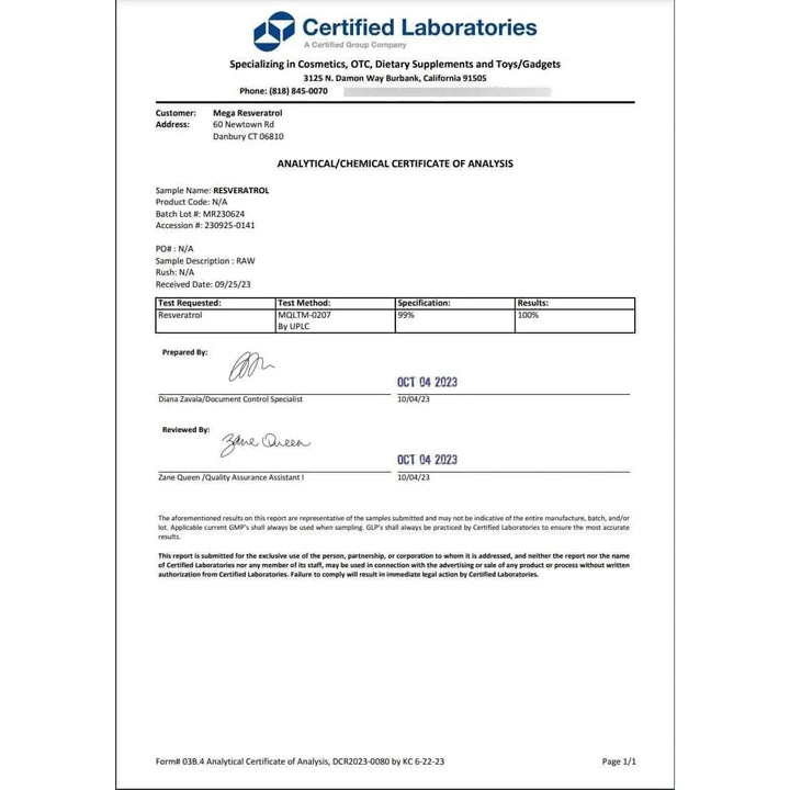 Polvo De Resveratrol Puro 99% Grado Farmacéutico 60 Gramos T - Imagen 4