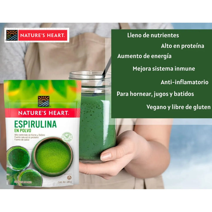 Espirulina Pura En Polvo X100gr Sin Sabor - Imagen 4