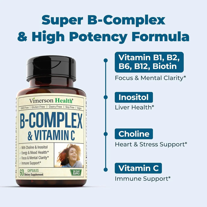 Cápsulas De Complejo Vitamina B Con Vitamina C Y Ácido Fólic - Imagen 5