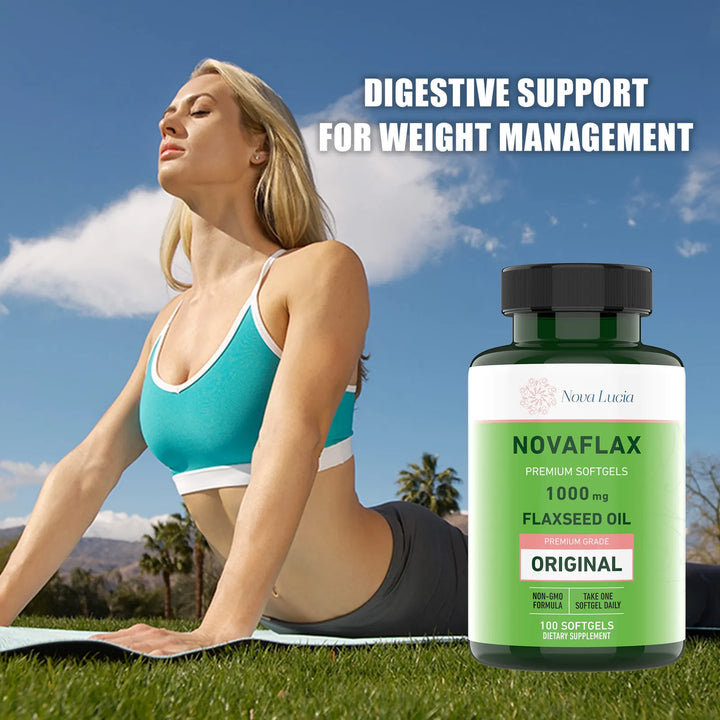 Aceite De Linaza Orgánico 1000 Mg Omega 3 6 9 Ala Para Cabel - Imagen 5