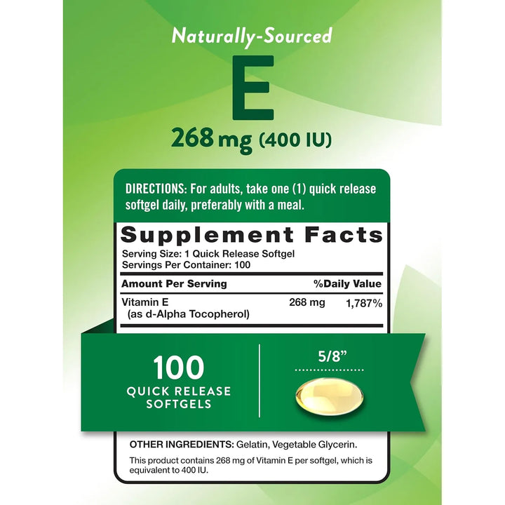 Cápsulas Blandas De Vitamina E 400 Ui 100 Unidades Antioxida - Imagen 2