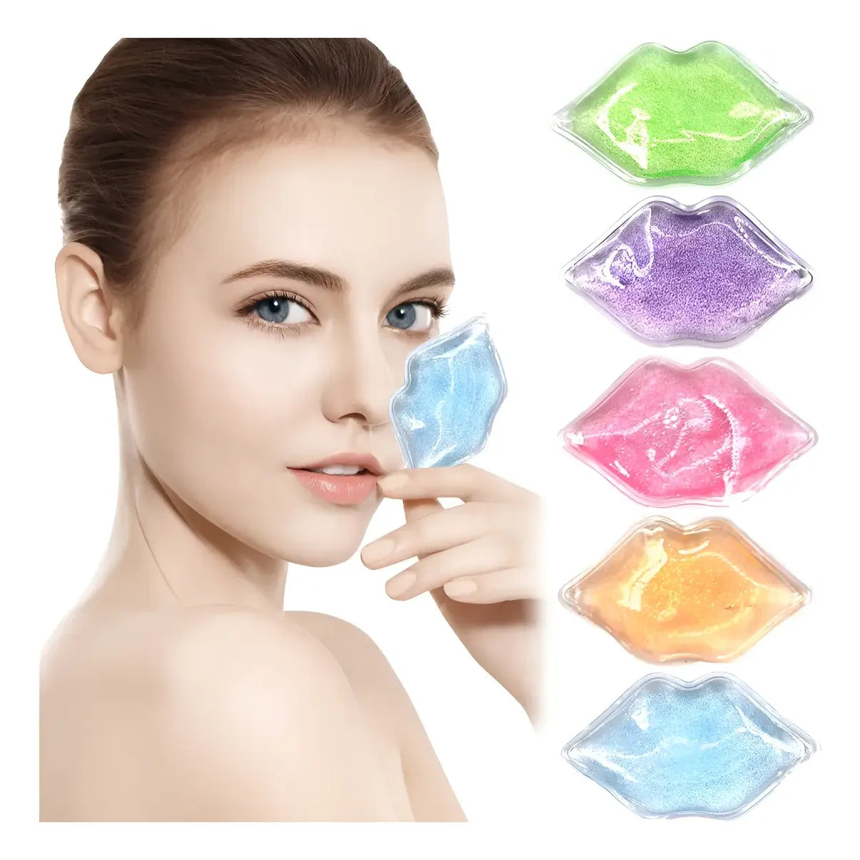 Paquete De Hielo Para Ojos Y Labios Terapia Fría Y Caliente Reduce Hin ...