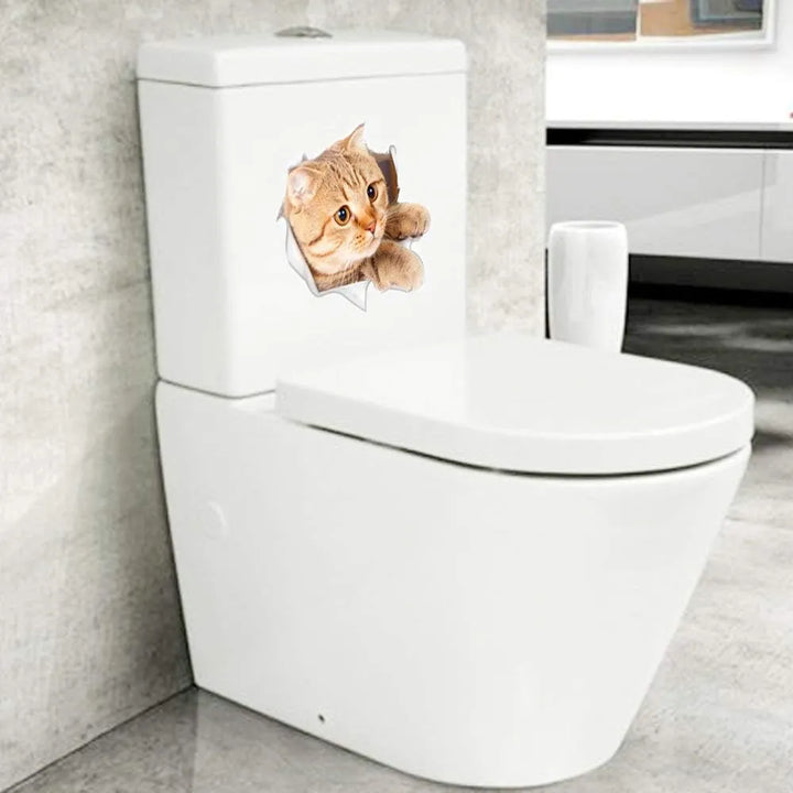 6 Piezas Pegatinas De Pared 3d Gatos Autoadhesivos, Calcoman - Imagen 3