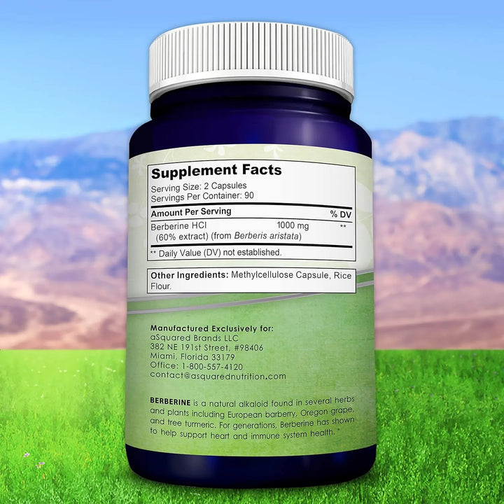 Berberina Pura 1000 Mg 180 Cápsulas Vegetales Clorhidrato Na - Imagen 6