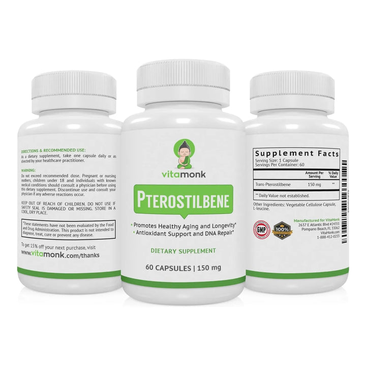 Cápsulas De Pterostilbeno 150 Mg Sin Rellenos Artificiales P - Imagen 8