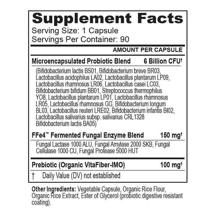 Probiotics Prebiotic Blend 6 Mil Millones Ufc Enzimas Digest - Imagen 4