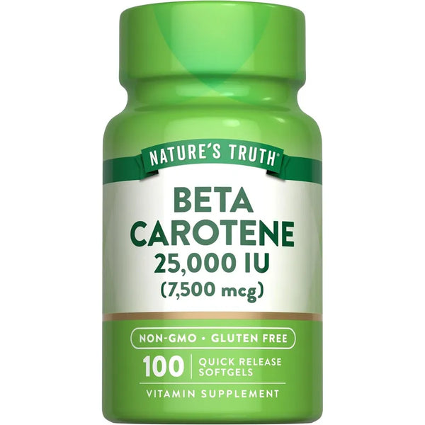 Cápsulas Blandas De Beta Caroteno Nature's Truth 100 Unidades