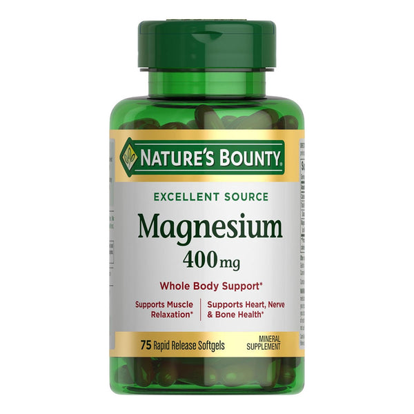 Magnesio 400mg Relajación Muscular Y Salud Ósea 75 Cápsulas