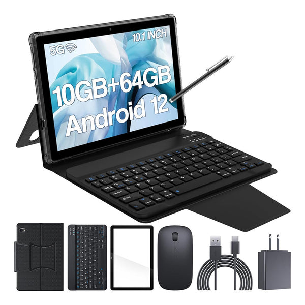 Tablet 10 Pulgadas Teclado Mouse Funda 10GB RAM 64GB 1TB Android 12