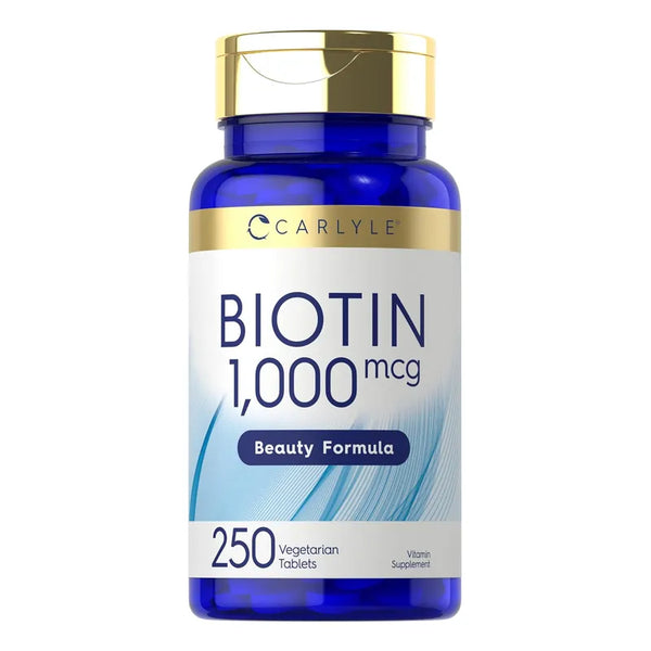 Biotina Carlyle 250 Cápsulas Vegetales Para Belleza Nutrición