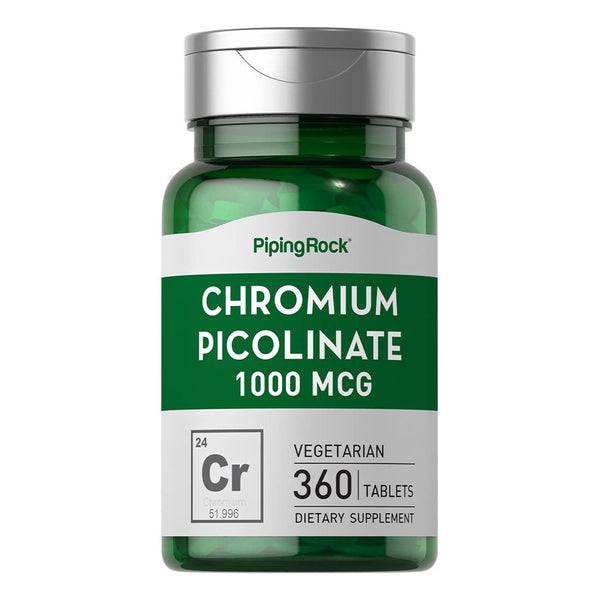 Picolinato De Cromo 1000 Mcg 360 Tabletas Vegetariano Suplemento Libre De Gluten