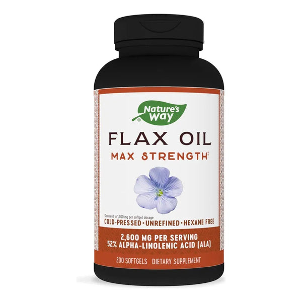 Aceite De Lino 2600mg Máxima Potencia 200 Cápsulas Suplemento Natural