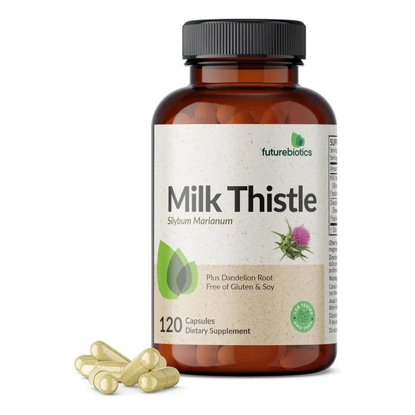 Cardo Mariano Silimarina Y Raíz De Diente De León 120 Caps Antioxidante Detox Salud Hepática
