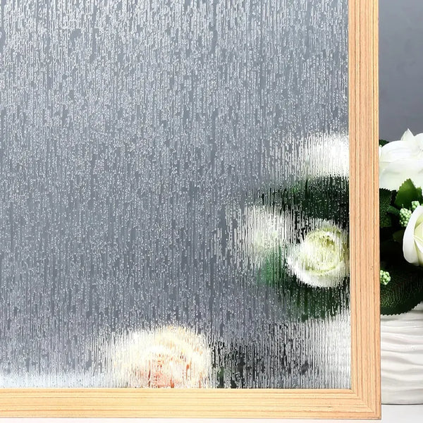 Película Decorativa De Vidrio Lluvia Estática Removible Para Privacidad Y Control De Calor