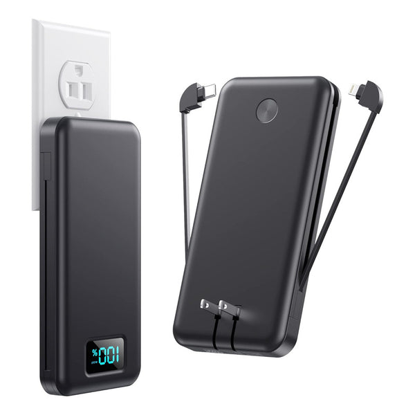 Cargador Portátil Aonimi Con Enchufe Y Cables Para Múltiples Dispositivos