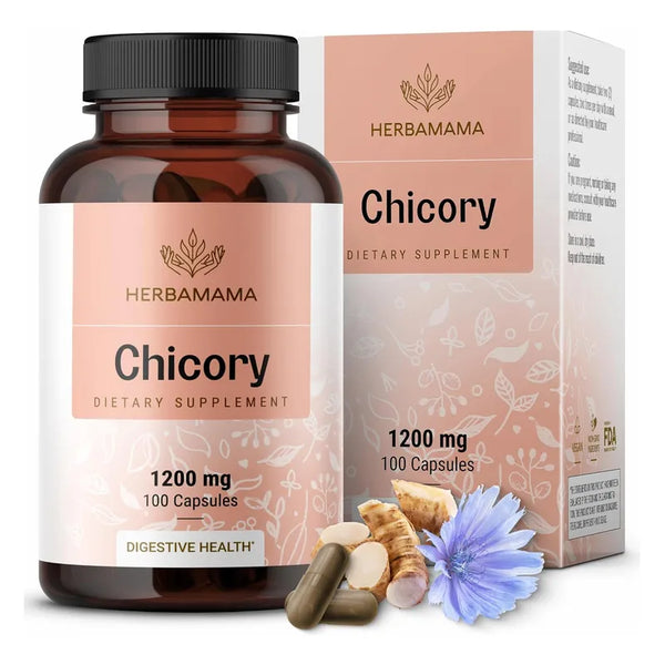 Capsulas De Fibra De Achicoria Herbamama Para Limpieza Intestinal